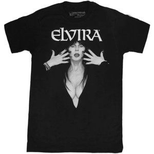 Elvira Classic Men's Black Tee Shirt S-M-L-XL-2XL-3XL NWT